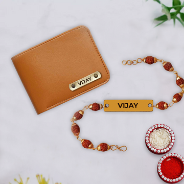 Name Rakhi + Name Wallet Combo