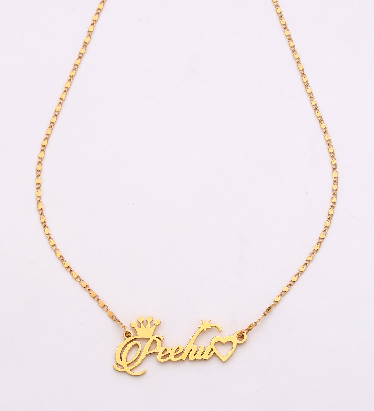 Queen Heart Name Necklace