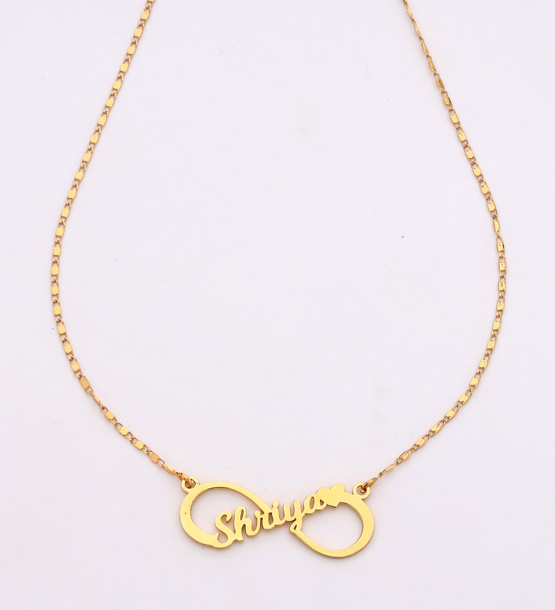 Infinity Single Heart Name Necklace