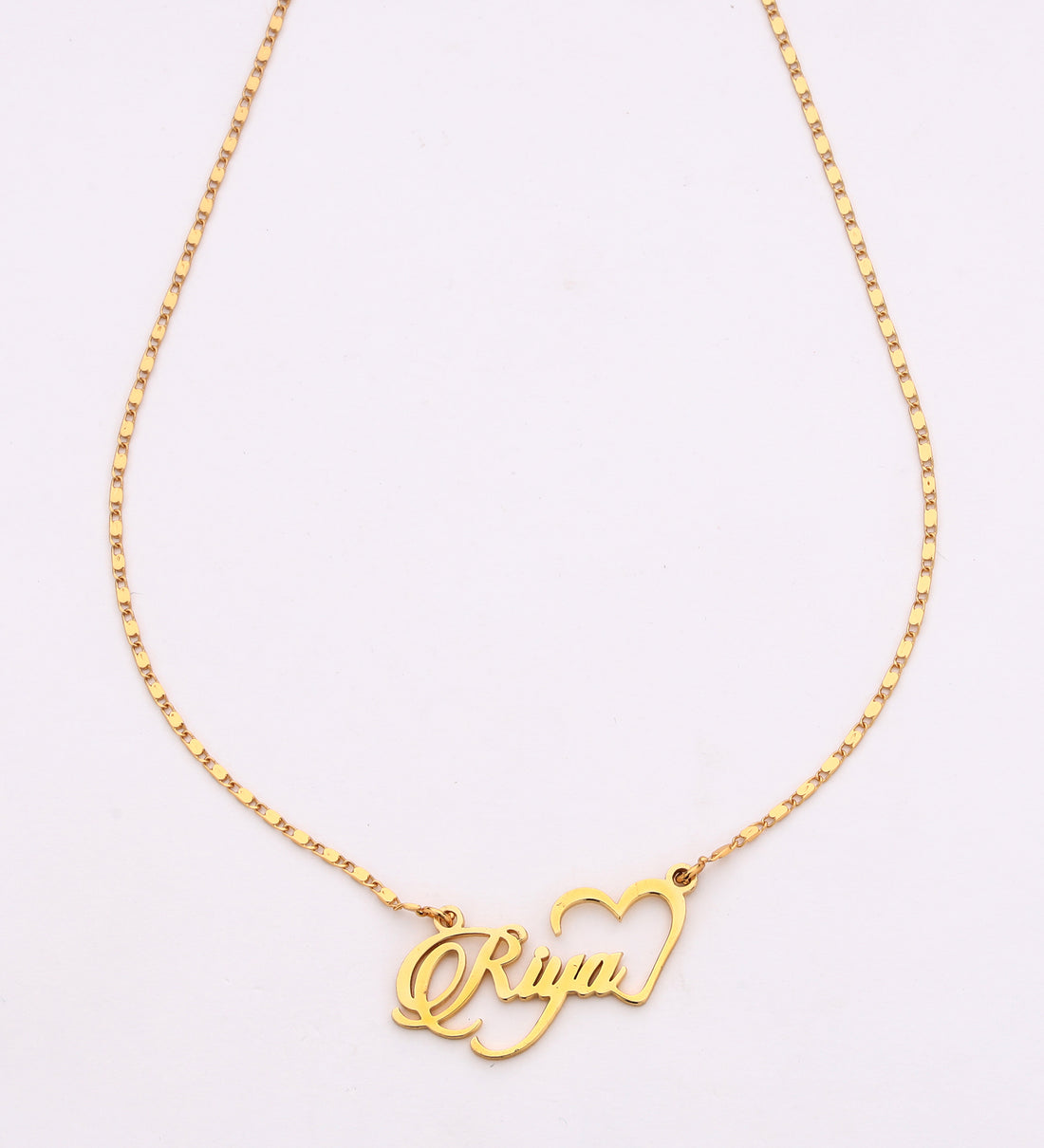 Unique Heart Name Necklace