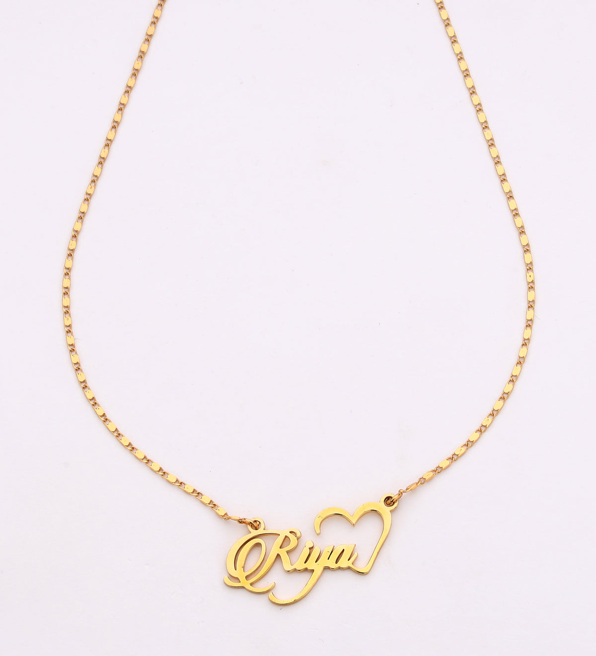 Unique Heart Name Necklace