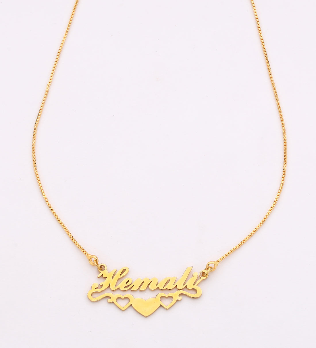 Tripple Heart Name Necklace