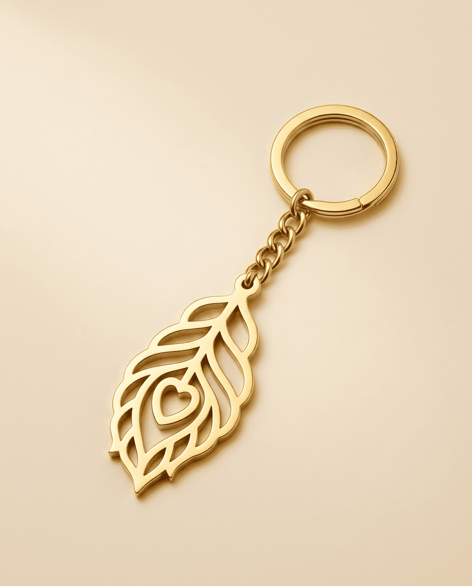 Peacock Feather Keychain