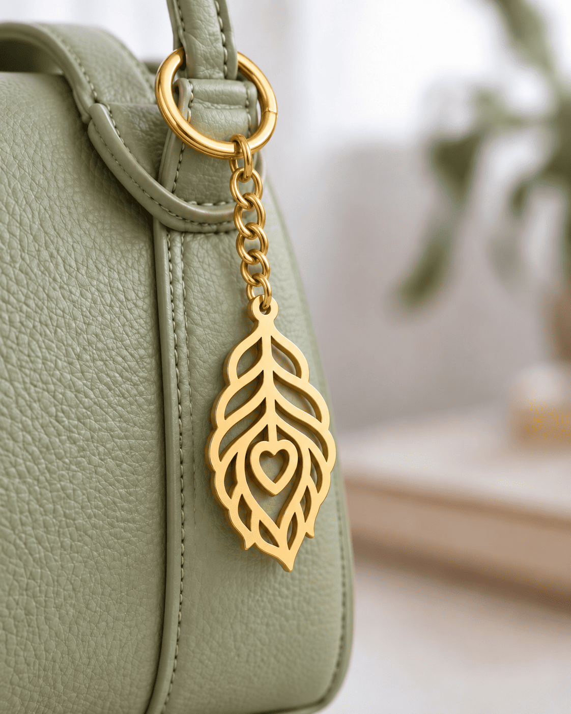 Peacock Feather Keychain