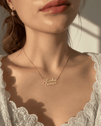 Single Heart Couple Name Necklace
