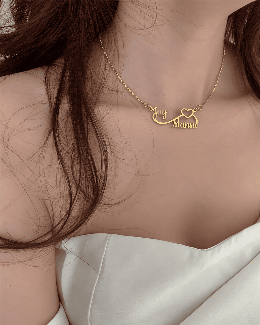 "Woven Hearts" Personalized Connected Name Charm