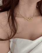 "Woven Hearts" Personalized Connected Name Charm