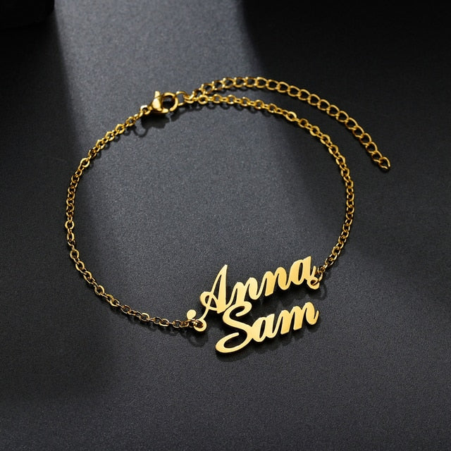 Simple Couple Name Bracelet