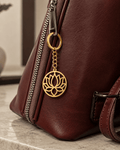 Sacred Lotus Flower Meditation Charm Keychain