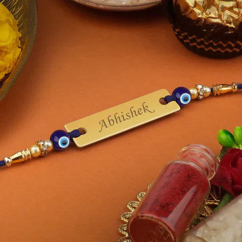 Personalized Evil Eye Name Rakhi – Protection & Good Luck Rakhi
