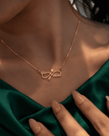 Infinite Arrow Couple Name Necklace