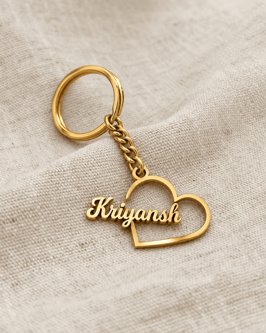 Heart Outline Personalized Charm
