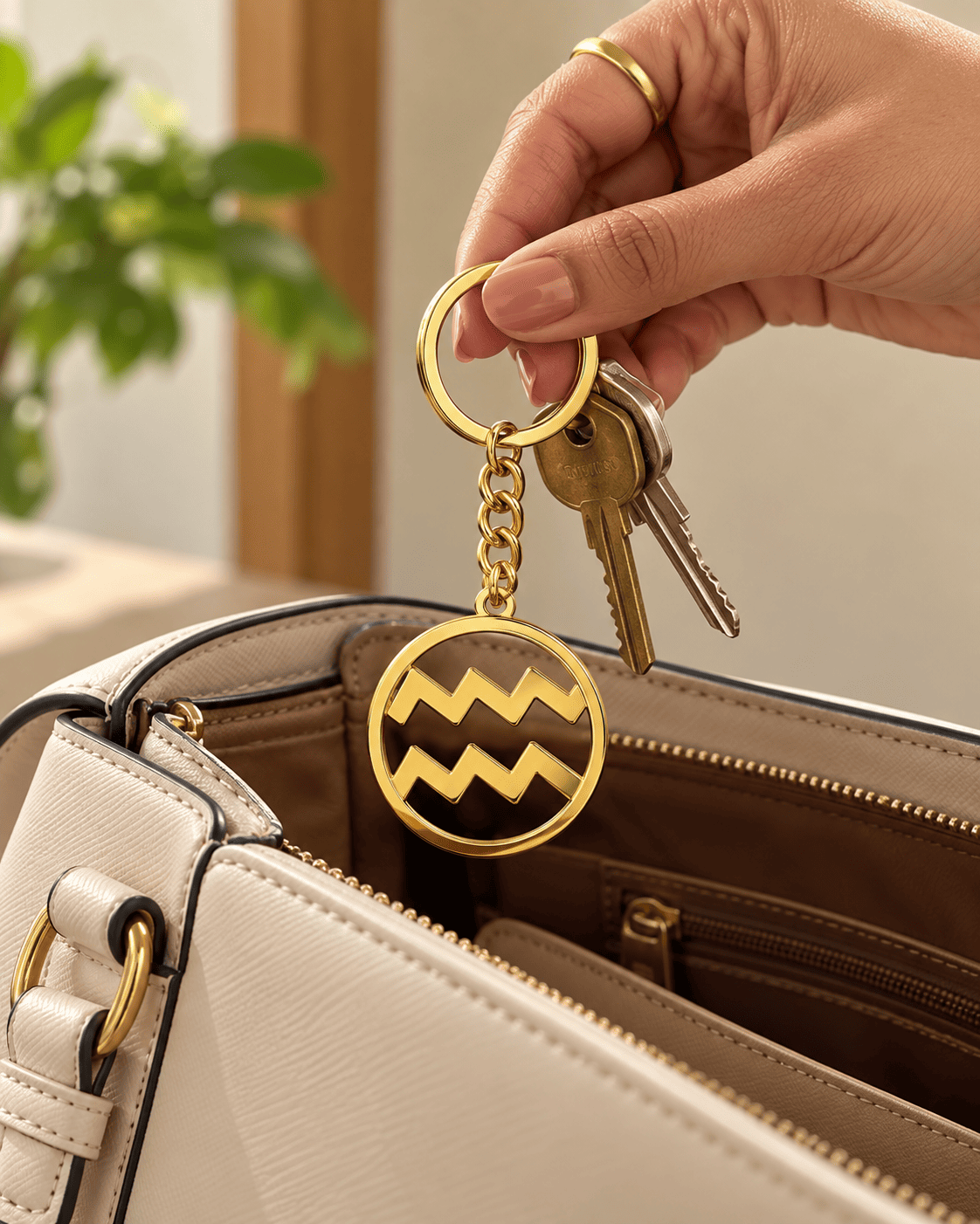 Mystic Wave Aquarius Keychain