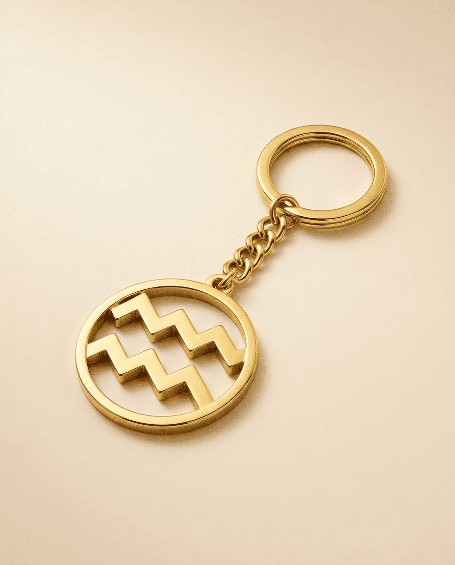 Mystic Wave Aquarius Keychain