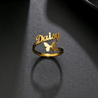 Butterfly Name Ring