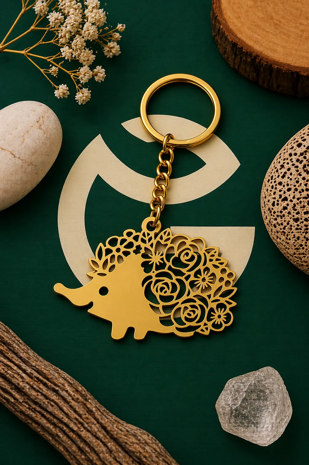 The Floral Quill Hedgehog Charm
