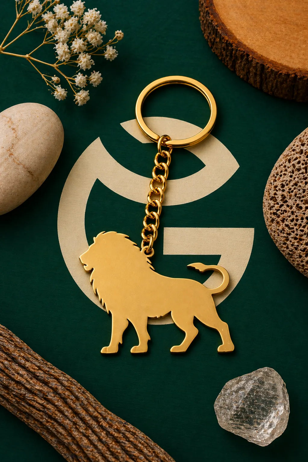 The King's Gold Lion Silhouette Charm