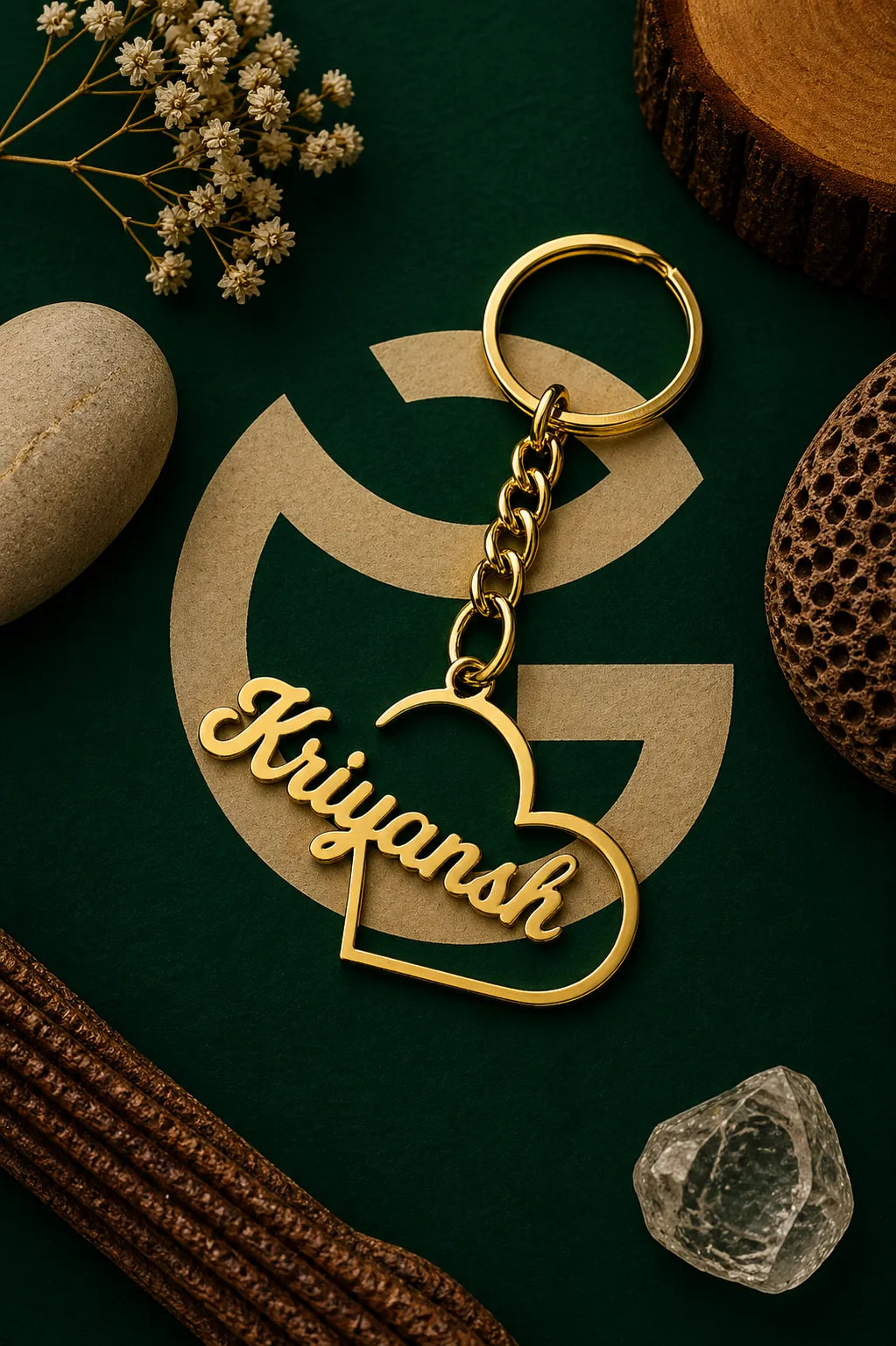 Heart Outline Personalized Charm