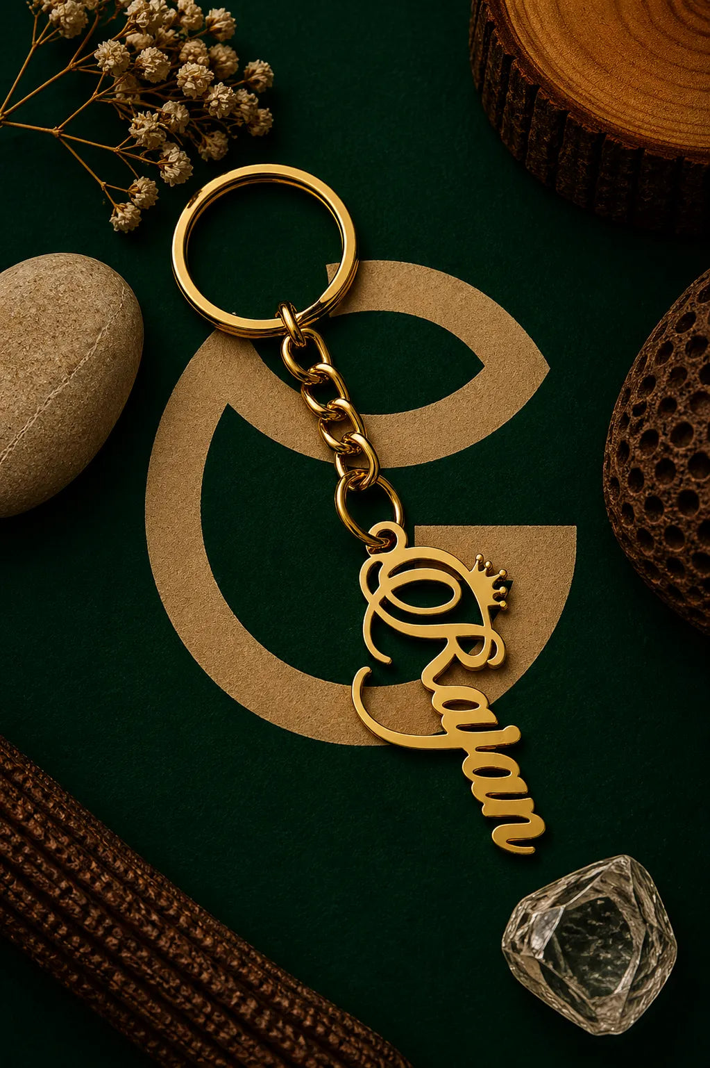 The Royal Name Crown Charm
