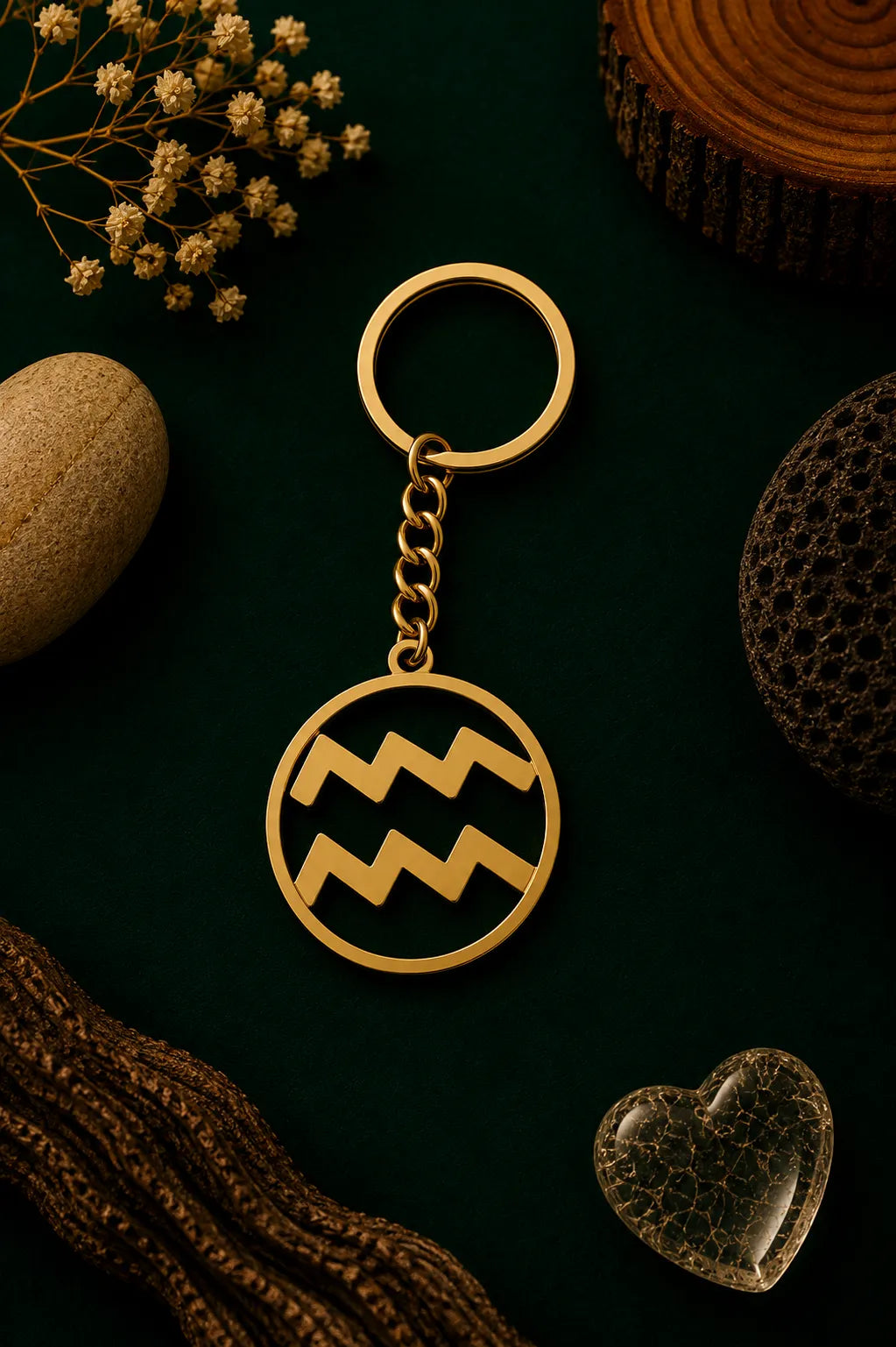 Mystic Wave Aquarius Keychain