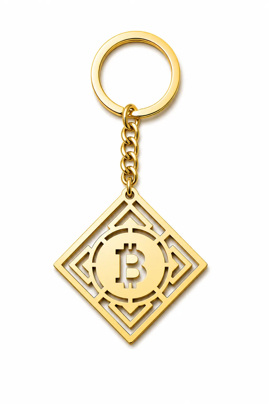 Fortune Bitcoin Art Charm Keychain