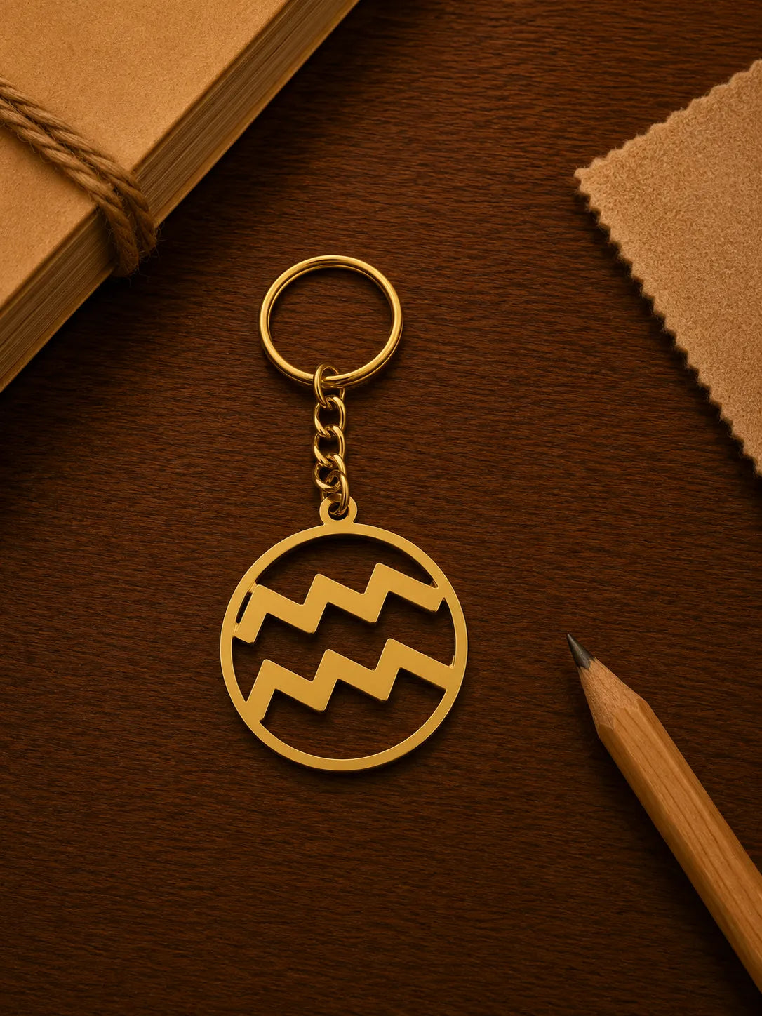 Mystic Wave Aquarius Keychain