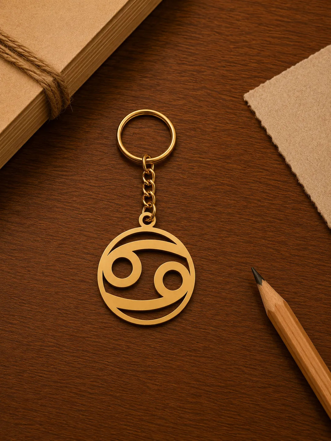 Lunar Cancer Gold Charm