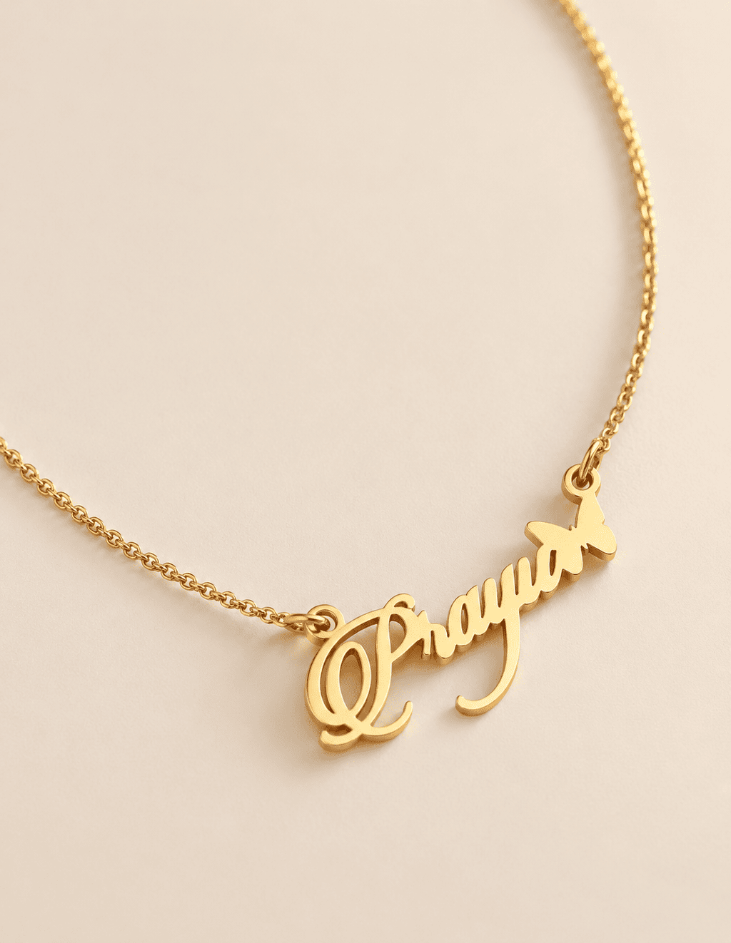 Ringlate Butterfly Name Necklace