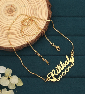 Princess Crown Infinity Name Necklace