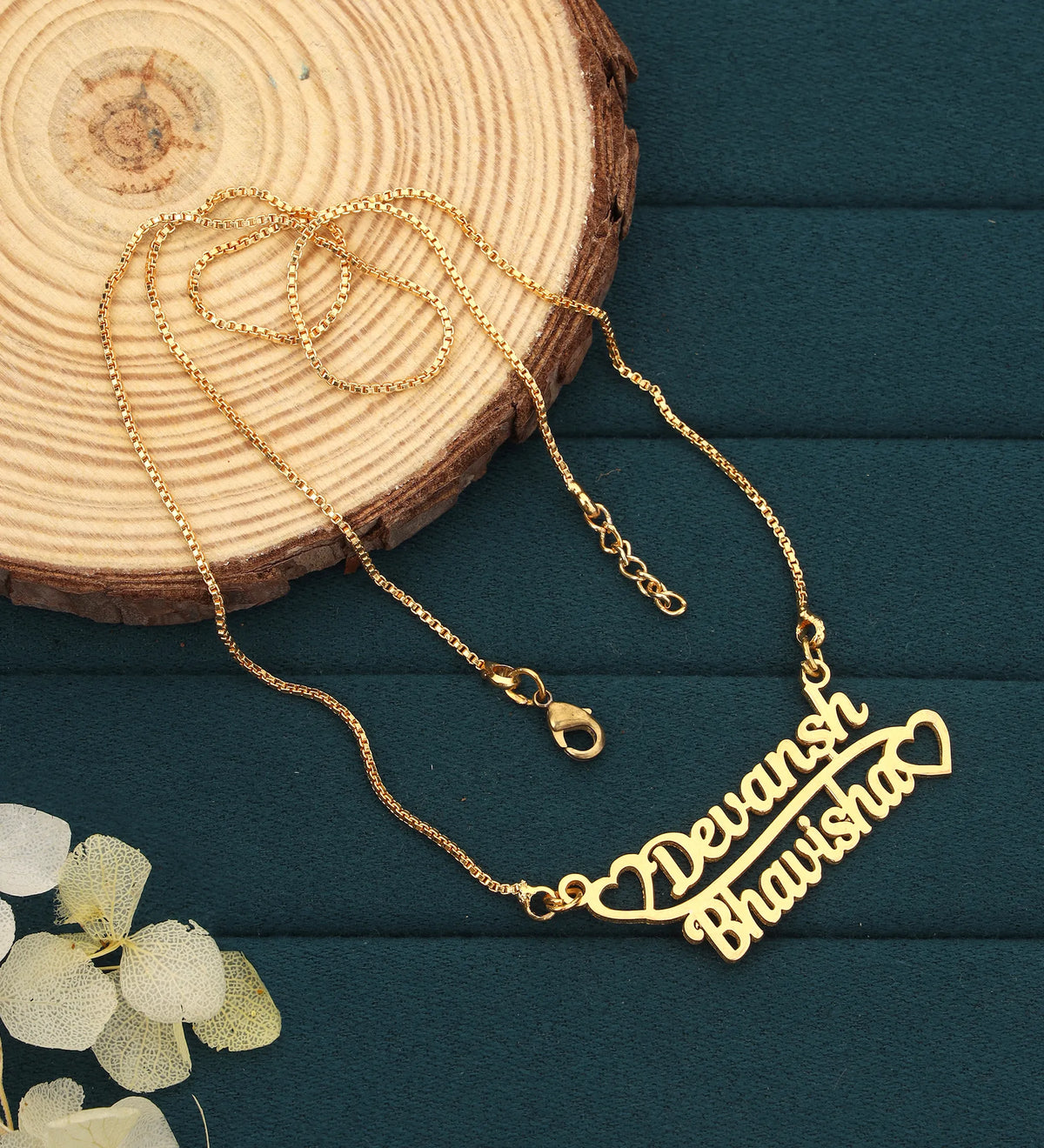"Dual Heart" Couple Name Necklace
