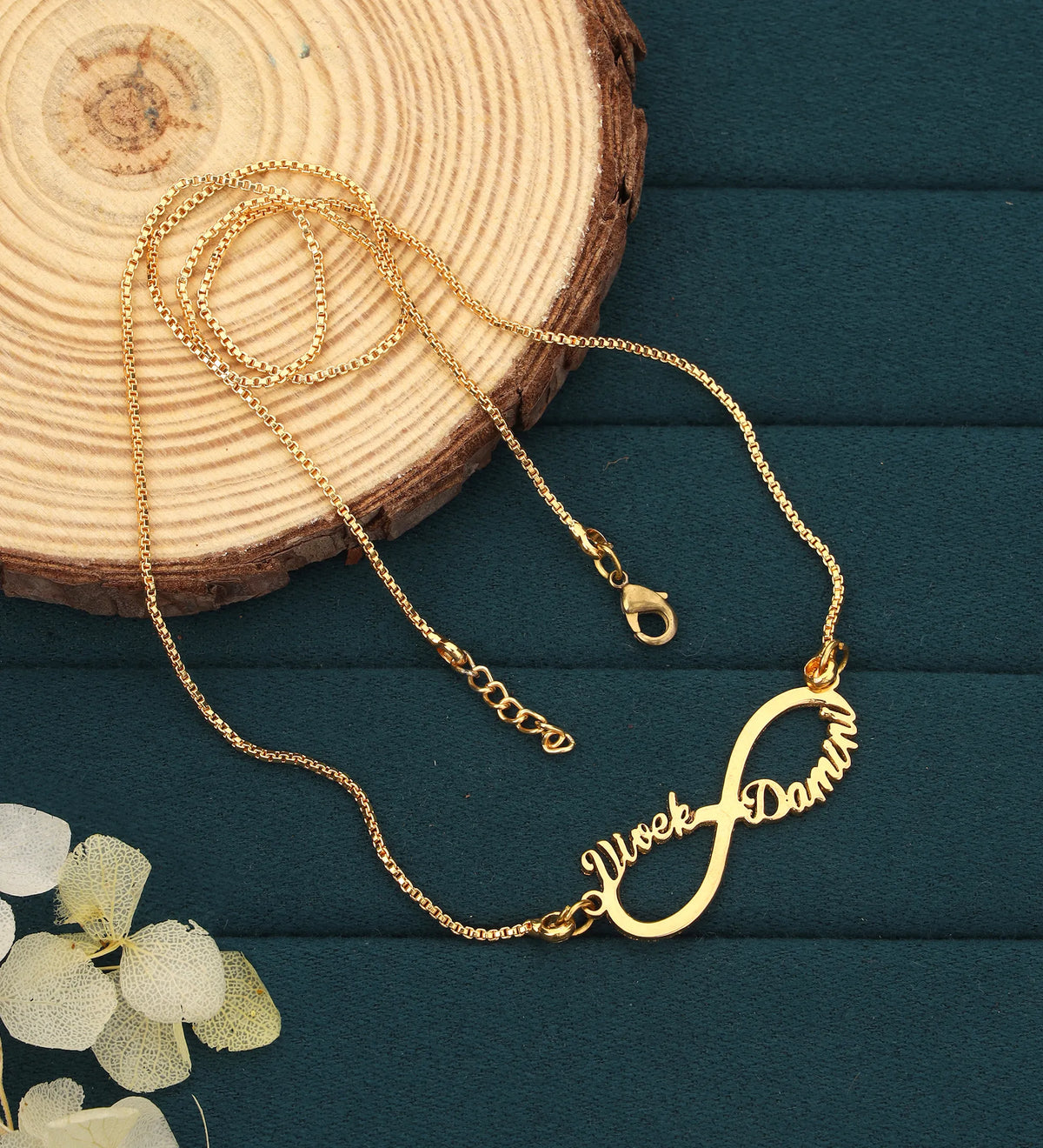 Infinite Couple Name Necklace