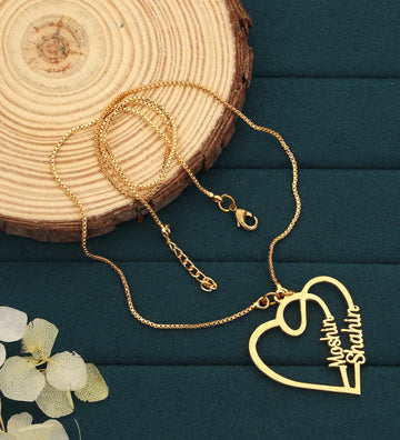 "Linked Hearts" Personalized Double Name