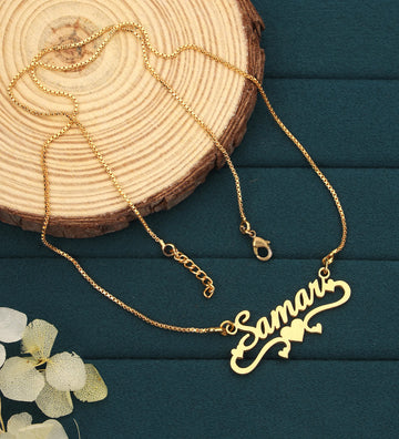Delicate Heart Name Necklace