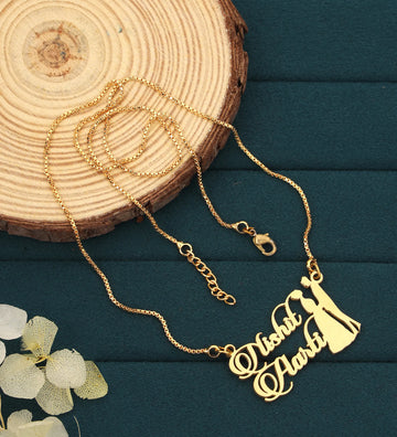 "Forever & Always" Personalized Wedding Couple Pendant