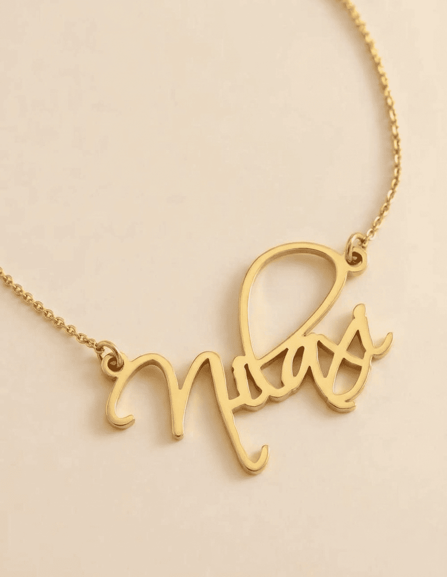 Cursive Curved Name Necklace