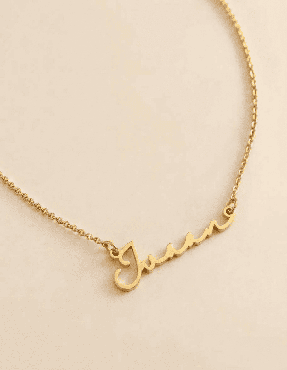 Cursive Signature Name Necklace