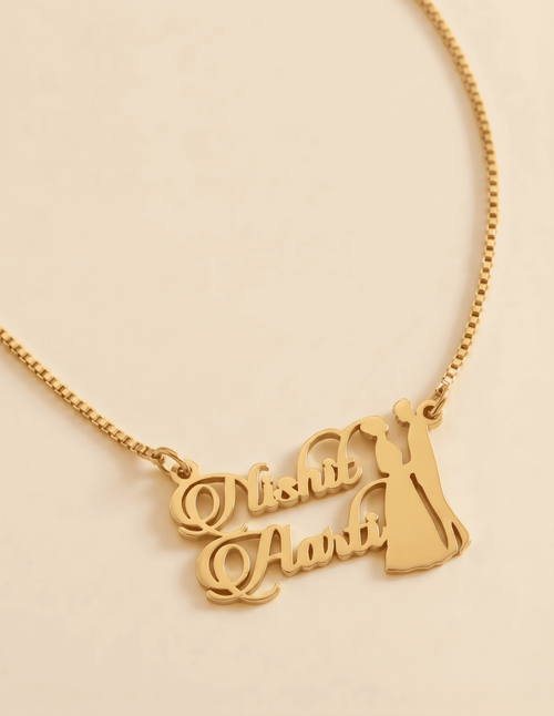 "Forever & Always" Personalized Wedding Couple Pendant