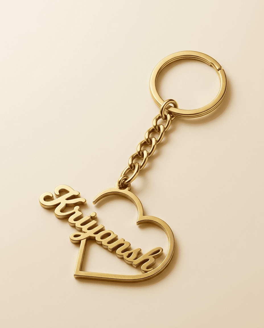 Heart Outline Personalized Charm