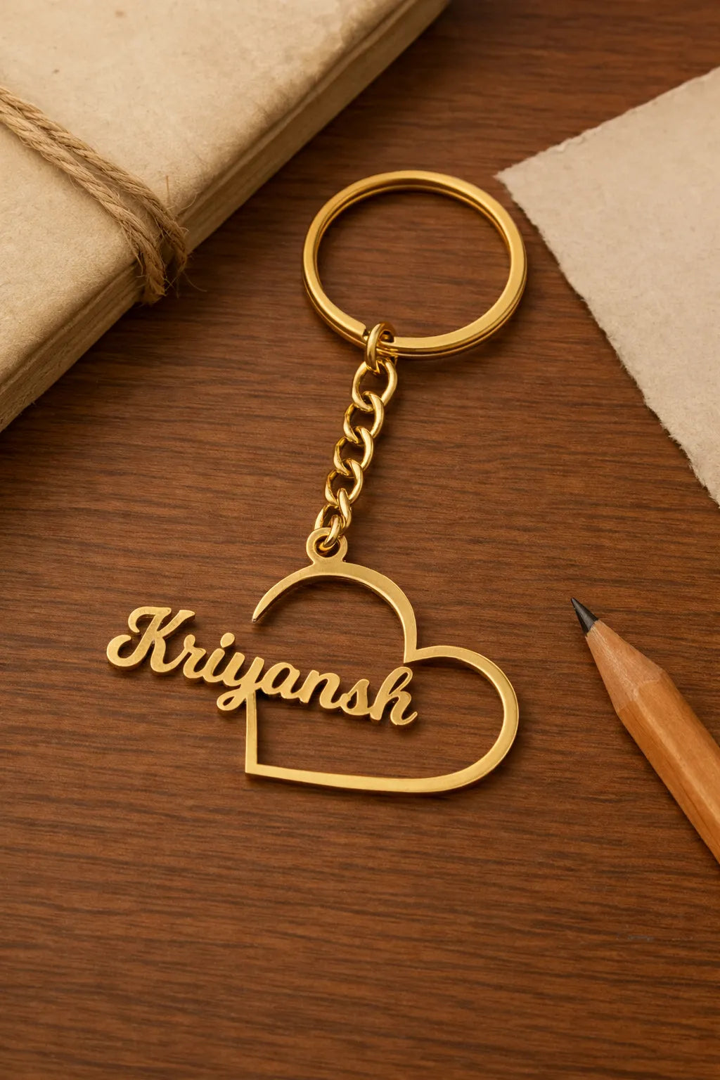 Heart Outline Personalized Charm