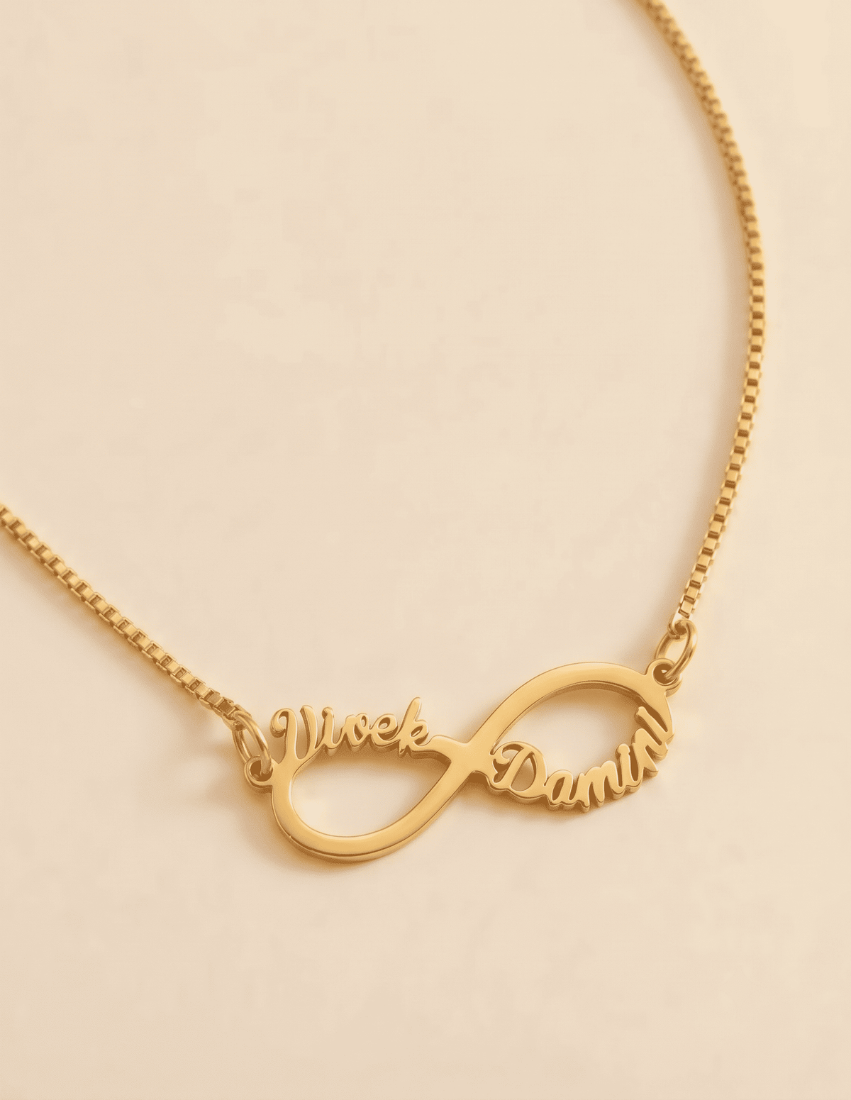 Infinite Couple Name Necklace
