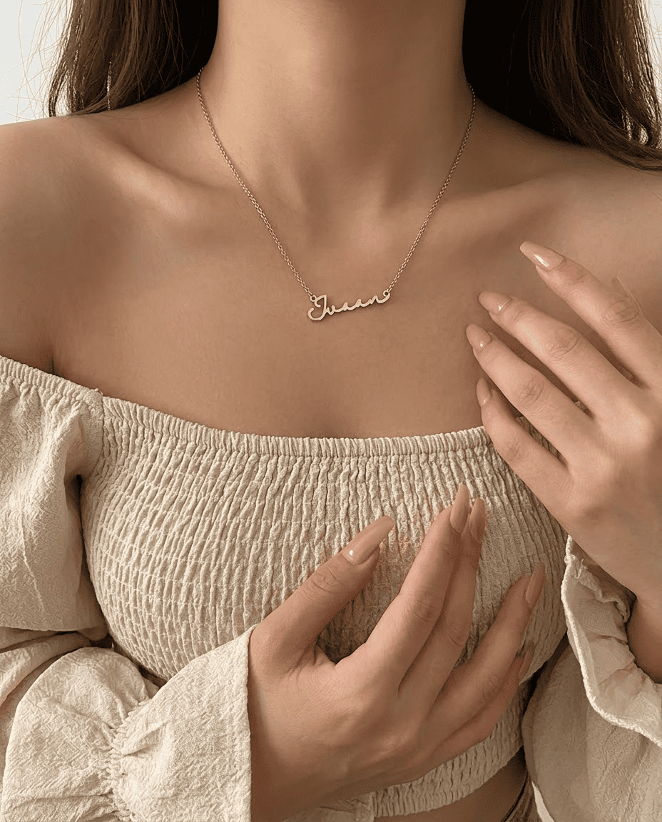 Cursive Signature Name Necklace