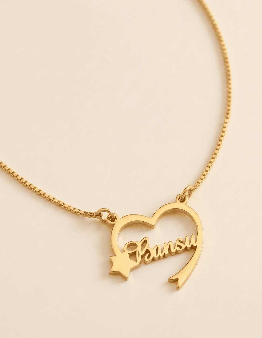 Magic Heart Name Necklace