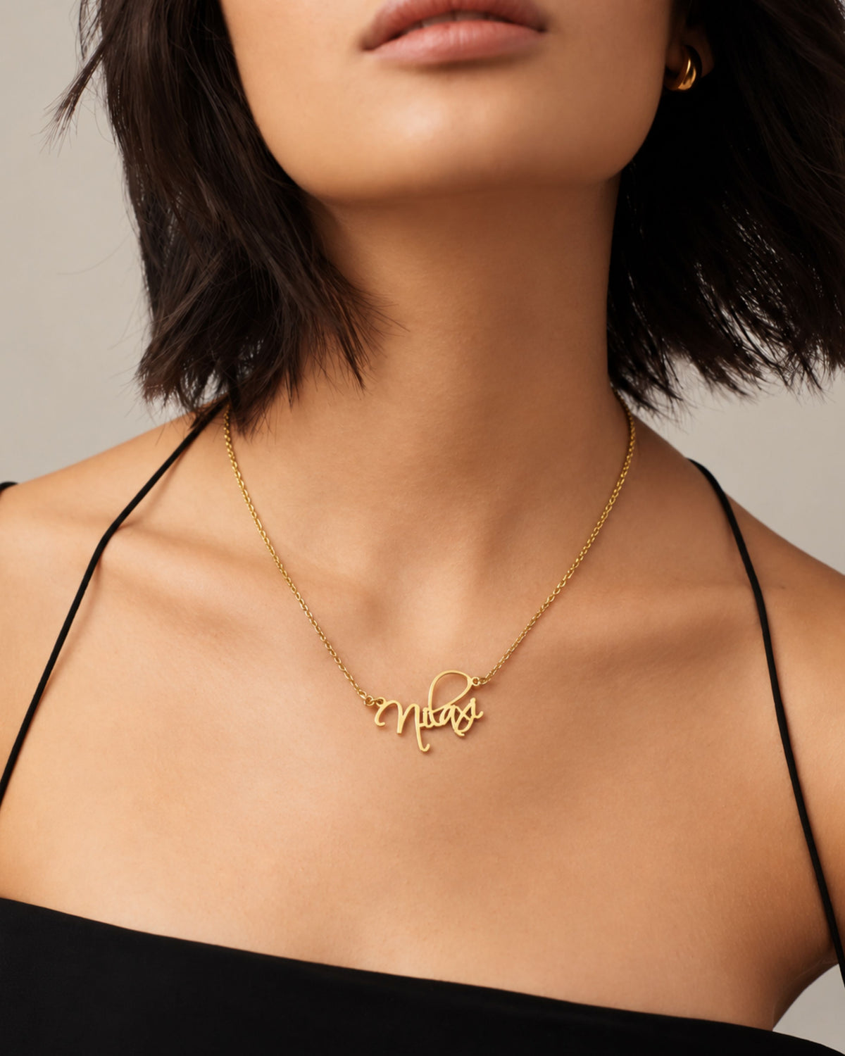 Cursive Curved Name Necklace