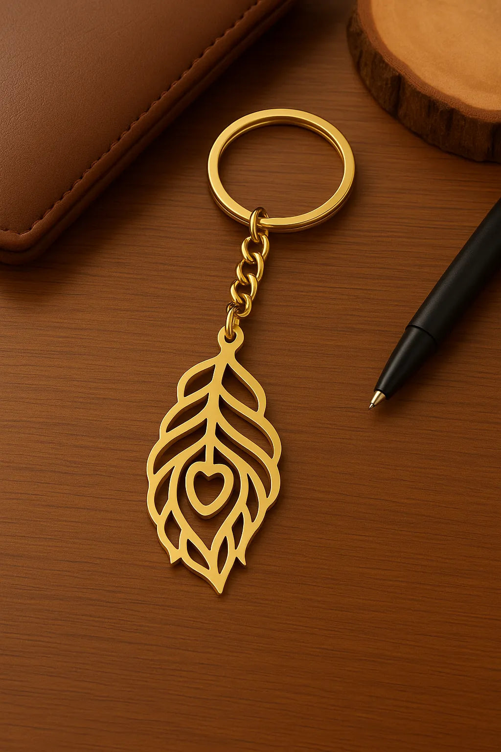Peacock Feather Keychain