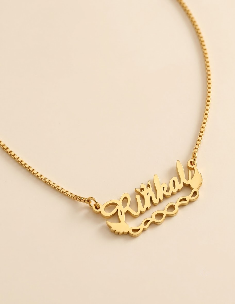 Princess Crown Infinity Name Necklace