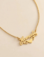 Tripple Heart Name Necklace