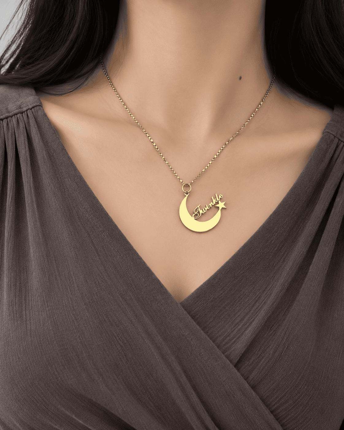 Lunar Love Name Necklace