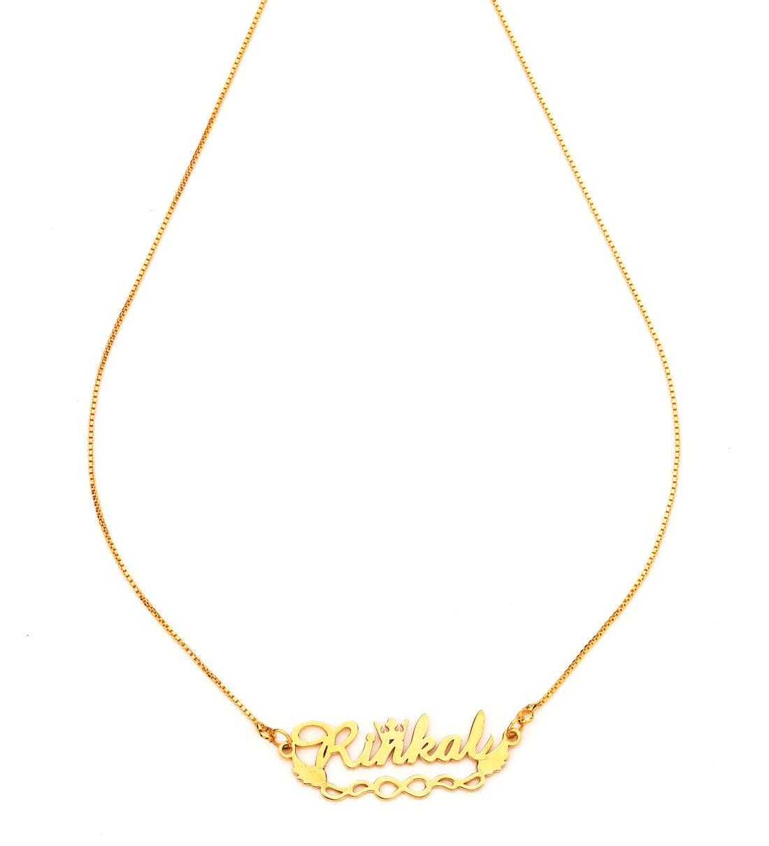 Princess Crown Infinity Name Necklace