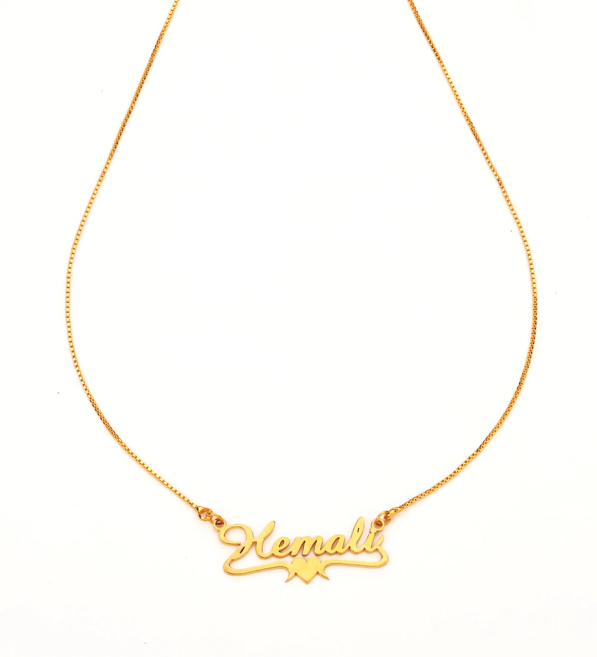 Chic Heart Name Necklace