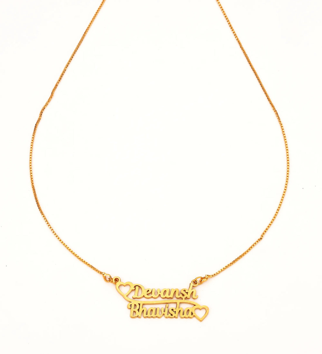"Dual Heart" Couple Name Necklace